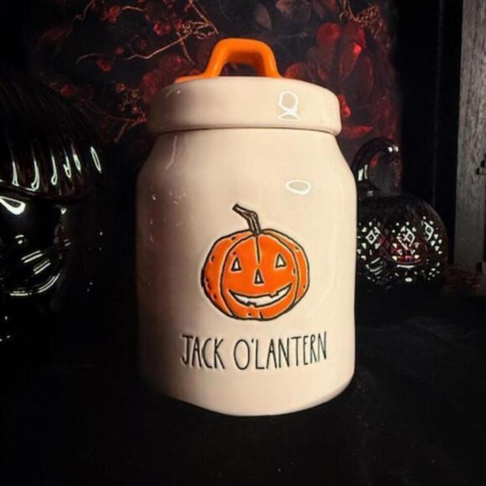 Rae Dunn Jack O’Lantern Halloween Canister Pumpkin Artisan NWT
